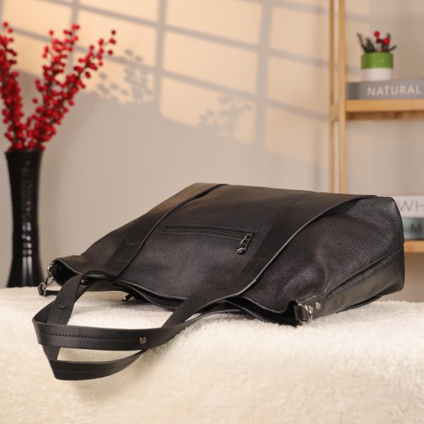 Black Colour Real Cow Leather Shoulder Bag with Wallet and Adjustable Strap , Versatile 11 Black Colour Real Cow Leather Shoulder Bag with Wallet and Adjustable Strap , Versatile