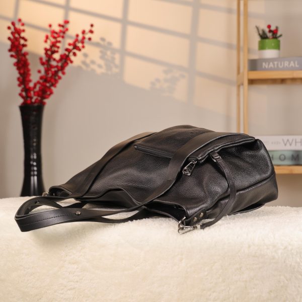 Black Colour Real Cow Leather Shoulder Bag with Wallet and Adjustable Strap , Versatile 3 Black Colour Real Cow Leather Shoulder Bag with Wallet and Adjustable Strap , Versatile