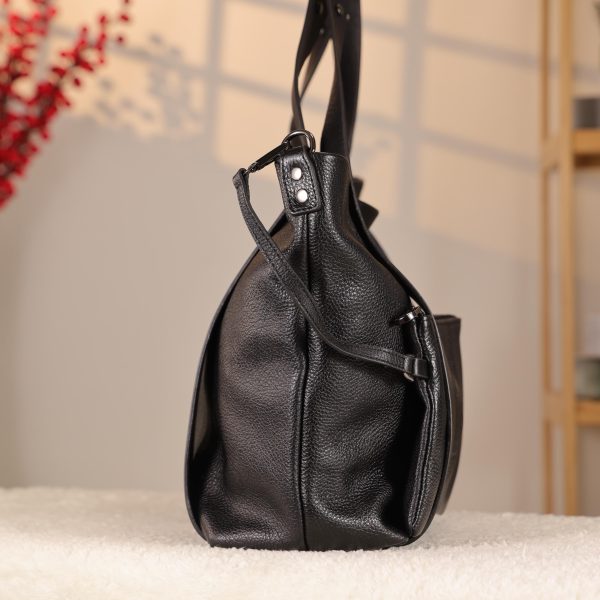 Black Colour Real Cow Leather Shoulder Bag with Wallet and Adjustable Strap , Versatile 5 Black Colour Real Cow Leather Shoulder Bag with Wallet and Adjustable Strap , Versatile