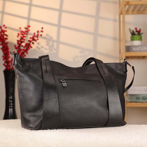 Black Colour Real Cow Leather Shoulder Bag with Wallet and Adjustable Strap , Versatile 9 Black Colour Real Cow Leather Shoulder Bag with Wallet and Adjustable Strap , Versatile