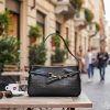 Black Colour Real Leather Bag From Cowhide - Everyday Bag and Zippered