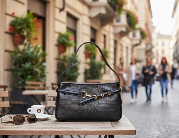 Black Colour Real Leather Bag From Cowhide - Everyday Bag and Zippered