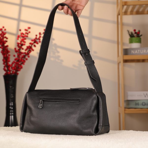 Black Colour Real Leather Shoulder Bag From Cowhide , Handmade 11 Black Colour Real Leather Shoulder Bag From Cowhide , Handmade