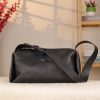 Black Colour Real Leather Shoulder Bag From Cowhide , Handmade 2 Black Colour Real Leather Shoulder Bag From Cowhide , Handmade