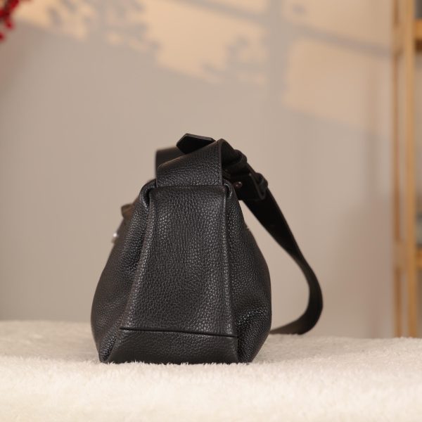 Black Colour Real Leather Shoulder Bag From Cowhide , Handmade 5 Black Colour Real Leather Shoulder Bag From Cowhide , Handmade