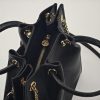 Black Colour Real Leather Top Handle Bag With Shoulder Strap