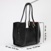 Black Cow Leather Handbag With Inside Bag 11 Black Cow Leather Handbag With Inside Bag