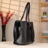 Black Cow Leather Handbag With Inside Bag 4 Black Cow Leather Handbag With Inside Bag