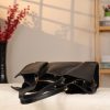Black Cow Leather Handbag With Inside Bag 5 Black Cow Leather Handbag With Inside Bag
