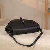 Black Leather Bag , Shoulder / Handbag From Cow Leather , Magnetic Closure and Zippered 3 Black Leather Bag , Shoulder / Handbag From Cow Leather , Magnetic Closure and Zippered