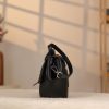 Black Leather Bag , Shoulder / Handbag From Cow Leather , Magnetic Closure and Zippered 7 Black Leather Bag , Shoulder / Handbag From Cow Leather , Magnetic Closure and Zippered