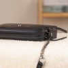 Black Leather Crossbody Bag with Adjustable Strap , Zippered and Multi-Compartment 10 Black Leather Crossbody Bag with Adjustable Strap , Zippered and Multi-Compartment