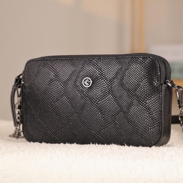 Black Leather Crossbody Bag with Adjustable Strap , Zippered and Multi-Compartment 11 Black Leather Crossbody Bag with Adjustable Strap , Zippered and Multi-Compartment