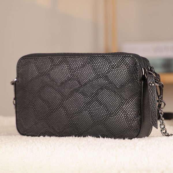 Black Leather Crossbody Bag with Adjustable Strap , Zippered and Multi-Compartment 13 Black Leather Crossbody Bag with Adjustable Strap , Zippered and Multi-Compartment
