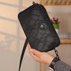 Black Leather Crossbody Bag with Adjustable Strap , Zippered and Multi-Compartment 2 Black Leather Crossbody Bag with Adjustable Strap , Zippered and Multi-Compartment