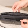 Black Leather Crossbody Bag with Adjustable Strap , Zippered and Multi-Compartment 4 Black Leather Crossbody Bag with Adjustable Strap , Zippered and Multi-Compartment
