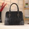 Black Leather Handbag From Real Cow Leather With Shoulder Strap , Luxury Bag 7 Black Leather Handbag From Real Cow Leather With Shoulder Strap , Luxury Bag