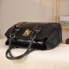 Black Leather Handbag From Real Cow Leather With Shoulder Strap , Luxury Bag 8 Black Leather Handbag From Real Cow Leather With Shoulder Strap , Luxury Bag