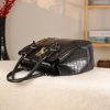 Black Leather Handbag From Real Cow Leather With Shoulder Strap , Luxury Bag 9 Black Leather Handbag From Real Cow Leather With Shoulder Strap , Luxury Bag