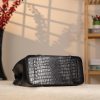 Black Leather Handbag From Real Cow Leather With Shoulder Strap 11 Black Leather Handbag From Real Cow Leather With Shoulder Strap