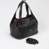 Black Leather Handbag & Shoulder Bag from Real Cow Leather With Adjustable Strap , Soft