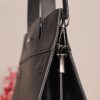 Black Leather Handbag With Magnetic Closure - Multi-Compartment / With Shoulder Strap / Everyday 9 Black Leather Handbag With Magnetic Closure - Multi-Compartment / With Shoulder Strap / Everyday