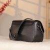 Black Leather Shoulder Bag and Handbag With Adjustable Strap , Magnetic Closure and Zippered 11 Black Leather Shoulder Bag and Handbag With Adjustable Strap , Magnetic Closure and Zippered