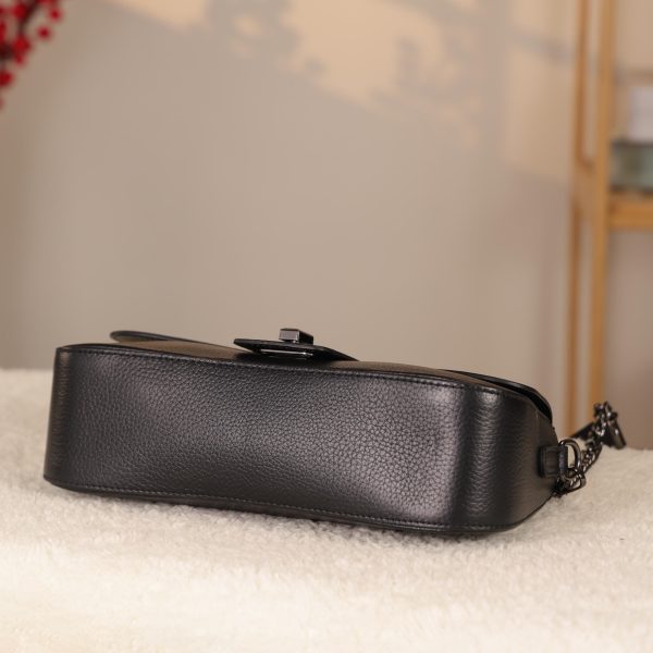 Black Leather Shoulder Bag and Handbag With Adjustable Strap , Magnetic Closure and Zippered 15 Black Leather Shoulder Bag and Handbag With Adjustable Strap , Magnetic Closure and Zippered