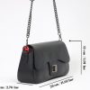 Black Leather Shoulder Bag and Handbag With Adjustable Strap , Magnetic Closure and Zippered 16 Black Leather Shoulder Bag and Handbag With Adjustable Strap , Magnetic Closure and Zippered
