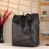 Black Leather Tote From Real Cow Leather 6 Black Leather Tote From Real Cow Leather
