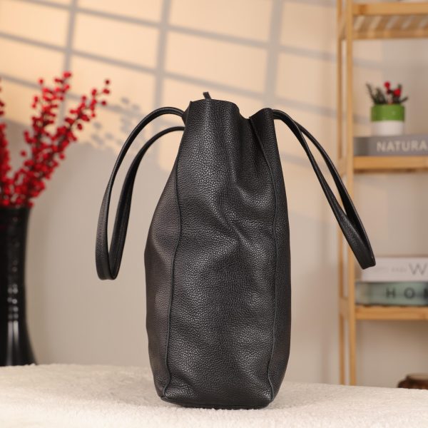 Black Leather Tote From Real Cow Leather 7 Black Leather Tote From Real Cow Leather
