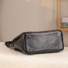 Black Real Cow Leather Handbag With Shoulder Strap , Zippered Bag With Chain 10 Black Real Cow Leather Handbag With Shoulder Strap , Zippered Bag With Chain
