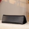 Black Real Cow Leather Shoulder Bag With Magnetic Closure