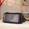 Black Real Leather and Multi-Compartment Handbag With Shoulder Strap 10 Black Real Leather and Multi-Compartment Handbag With Shoulder Strap