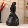 Black Real Leather and Multi-Compartment Handbag With Shoulder Strap 4 Black Real Leather and Multi-Compartment Handbag With Shoulder Strap