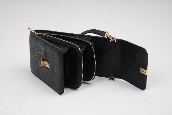 Black Real Leather Crossbody Bag and Wallet , Turkish Handmade Bag for Women 2 Black Real Leather Crossbody Bag and Wallet , Turkish Handmade Bag for Women