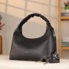 Black Real Leather Handbag With Adjustable Strap , Zippered 1 Black Real Leather Handbag With Adjustable Strap , Zippered