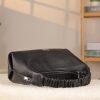 Black Real Leather Handbag With Adjustable Strap , Zippered 13 Black Real Leather Handbag With Adjustable Strap , Zippered