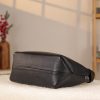 Black Real Leather Handbag With Adjustable Strap , Zippered 15 Black Real Leather Handbag With Adjustable Strap , Zippered