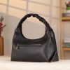 Black Real Leather Handbag With Adjustable Strap , Zippered 6 Black Real Leather Handbag With Adjustable Strap , Zippered