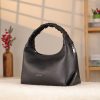Black Real Leather Handbag With Adjustable Strap , Zippered 8 Black Real Leather Handbag With Adjustable Strap , Zippered