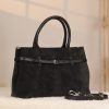 Black Suede Leather HandBag With Adjustable Shoulder Strap , Everyday Bag 10 Black Suede Leather HandBag With Adjustable Shoulder Strap , Everyday Bag
