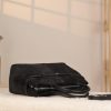 Black Suede Leather HandBag With Adjustable Shoulder Strap , Everyday Bag 4 Black Suede Leather HandBag With Adjustable Shoulder Strap , Everyday Bag