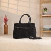 Black Suede Leather HandBag With Adjustable Shoulder Strap , Everyday Bag 7 Black Suede Leather HandBag With Adjustable Shoulder Strap , Everyday Bag