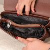 Brown Genuine Leather Shoulder Bag / Handbag With Strap 14 Brown Genuine Leather Shoulder Bag / Handbag With Strap