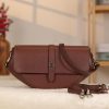 Brown Genuine Leather Shoulder Bag / Handbag With Strap 2 Brown Genuine Leather Shoulder Bag / Handbag With Strap