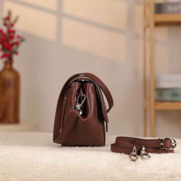 Brown Genuine Leather Shoulder Bag / Handbag With Strap 3 Brown Genuine Leather Shoulder Bag / Handbag With Strap
