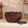 Brown Genuine Leather Shoulder Bag / Handbag With Strap 4 Brown Genuine Leather Shoulder Bag / Handbag With Strap