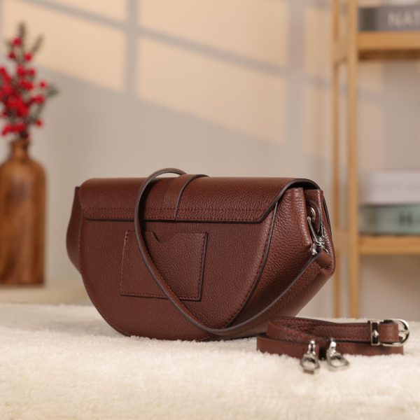 Brown Genuine Leather Shoulder Bag / Handbag With Strap 4 Brown Genuine Leather Shoulder Bag / Handbag With Strap