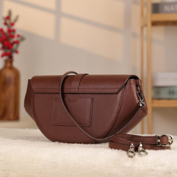 Brown Genuine Leather Shoulder Bag / Handbag With Strap 5 Brown Genuine Leather Shoulder Bag / Handbag With Strap
